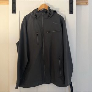 Marmot men’s jacket lightweight lined full zip hooded coat Grey XXL XX-Large